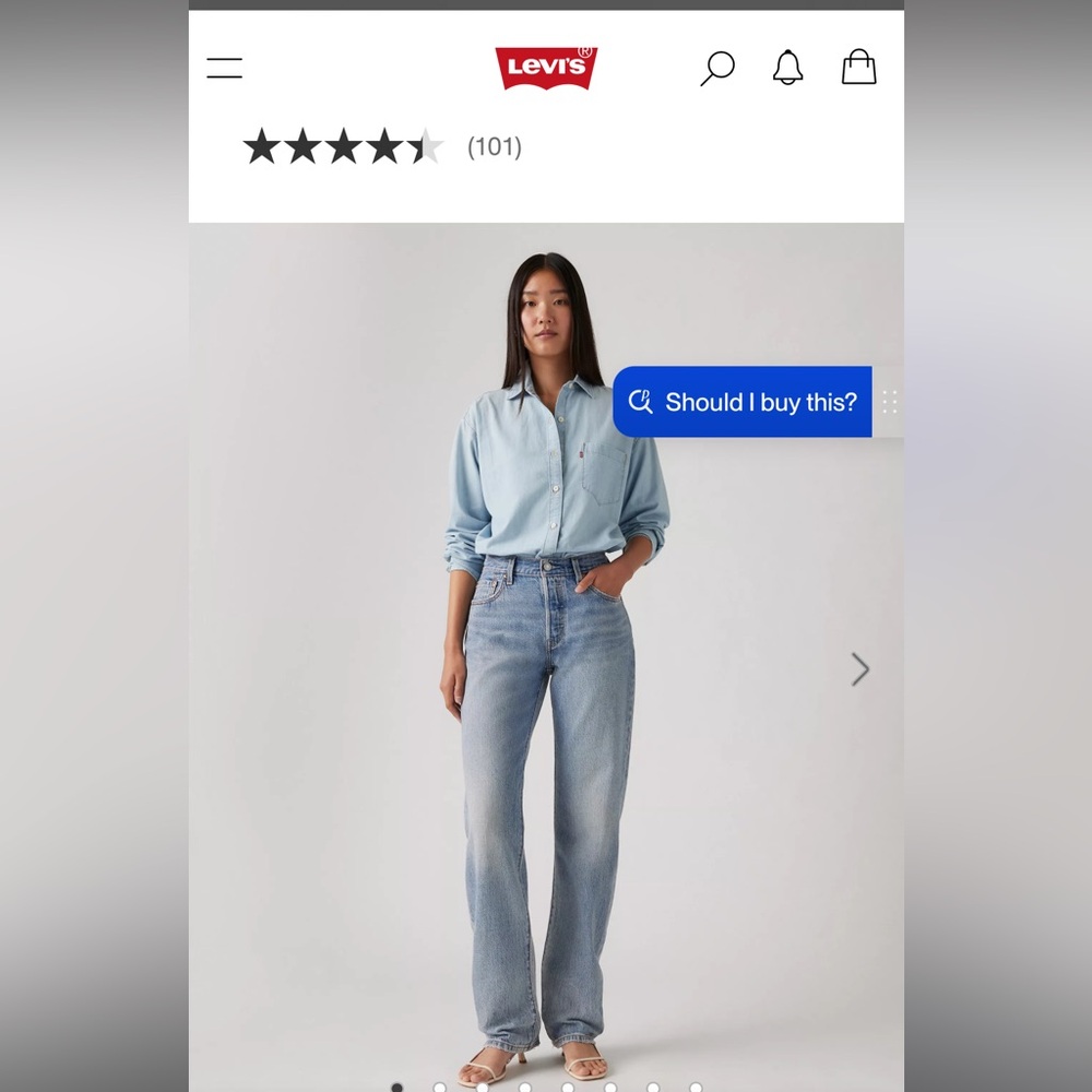 Levi’s 501 90’s women’s jeans in fun flare, medium wash - size 27